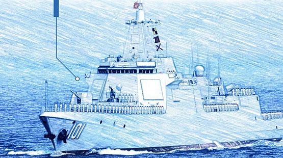 海上大閱兵手繪長圖來了！