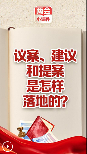 兩會小課件丨議案、建議和提案是怎樣落地的？